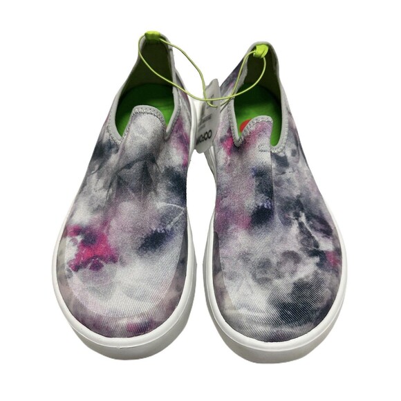 NEW Oofos Womens Size 6 OOmg Eezee Slip On Sport Recovery Shoes Tie Dye Pink - Picture 3 of 8